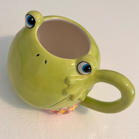 Green Frog Mug 3d Frog Leapin' Lilly 2007 Ceramic Cup Mug Planter Burton Burton - Picture 3 of 6